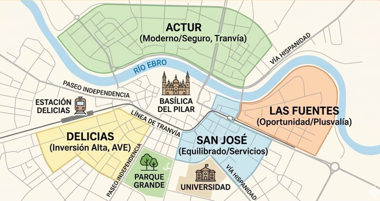 PSI zaragoza mejores barrios para invertir