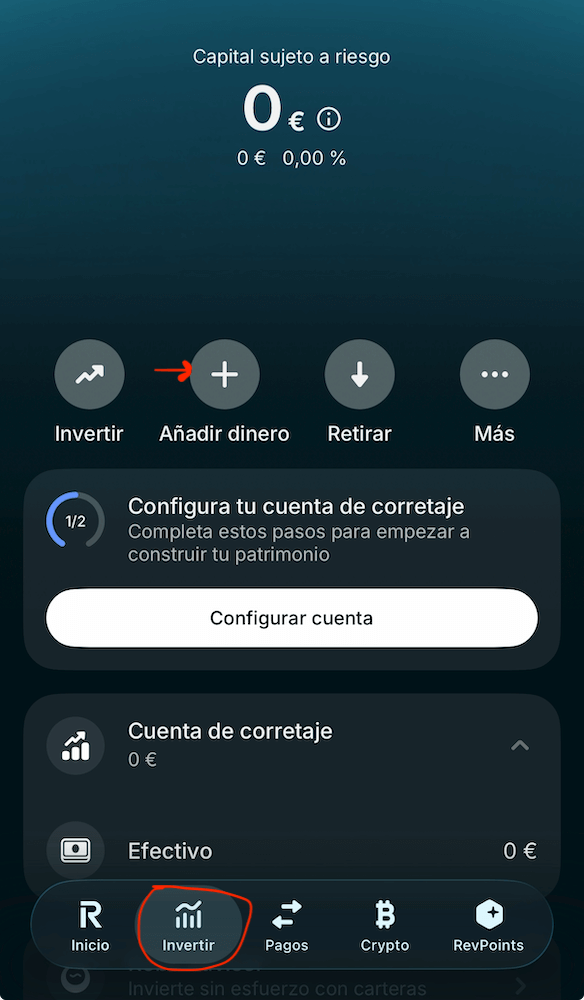 como invertir con revult - paso 1